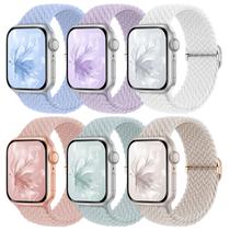 Pulseiras elásticas trançadas compatíveis com Apple Watch 38-49 mm Pulseiras elásticas trançadas compatíveis com Apple Watch 38-49 mm