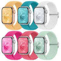 Pulseiras elásticas trançadas compatíveis com Apple Watch 38-49 mm Pulseiras elásticas trançadas compatíveis com Apple Watch 38-49 mm