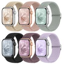 Pulseiras elásticas trançadas compatíveis com Apple Watch 38-49 mm Pulseiras elásticas trançadas compatíveis com Apple Watch 38-49 mm
