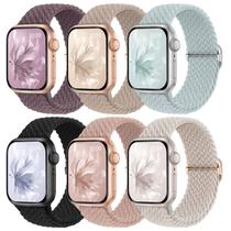 Pulseiras elásticas trançadas compatíveis com Apple Watch 38-49 mm Pulseiras elásticas trançadas compatíveis com Apple Watch 38-49 mm