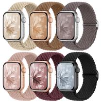 Pulseiras elásticas trançadas compatíveis com Apple Watch 38-49 mm Pulseiras elásticas trançadas compatíveis com Apple Watch 38-49 mm