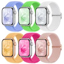 Pulseiras elásticas trançadas compatíveis com Apple Watch 38-49 mm