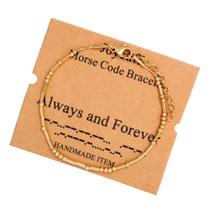 Pulseiras em código Morse JoyCuff Always and Forever Gold
