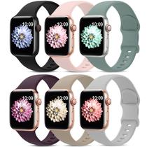 Pulseiras esportivas compatíveis com Apple Watch, pacote com 6 AMSKY Pulseiras esportivas compatíveis com Apple Watch, pacote com 6 AMSKY