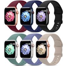 Pulseiras esportivas compatíveis com Apple Watch, pacote com 6 AMSKY Pulseiras esportivas compatíveis com Apple Watch, pacote com 6 AMSKY