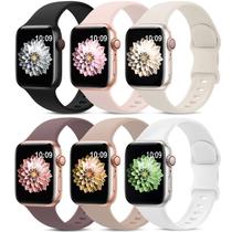 Pulseiras esportivas compatíveis com Apple Watch, pacote com 6 AMSKY Pulseiras esportivas compatíveis com Apple Watch, pacote com 6 AMSKY