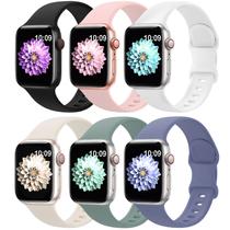 Pulseiras esportivas compatíveis com Apple Watch, pacote com 6 AMSKY Pulseiras esportivas compatíveis com Apple Watch, pacote com 6 AMSKY