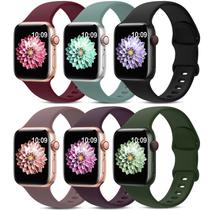 Pulseiras esportivas compatíveis com Apple Watch, pacote com 6 AMSKY Pulseiras esportivas compatíveis com Apple Watch, pacote com 6 AMSKY