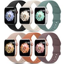 Pulseiras esportivas compatíveis com Apple Watch, pacote com 6 AMSKY Pulseiras esportivas compatíveis com Apple Watch, pacote com 6 AMSKY