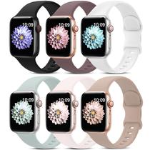 Pulseiras esportivas compatíveis com Apple Watch, pacote com 6 AMSKY Pulseiras esportivas compatíveis com Apple Watch, pacote com 6 AMSKY