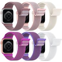 Pulseiras esportivas de nylon compatíveis com Apple Watch 40-49 mm