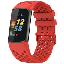 Pulseiras esportivas TopPerfekt compatíveis com Fitbit Charge 5 Red