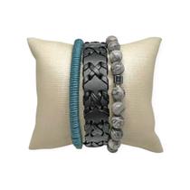 Pulseiras Gusttavo Mioto Masculinas De Couro Kit C/3 Pulseiras Gusttavo Mioto Masculinas De Couro Kit C/3