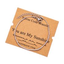 Pulseiras JoyCuff Morse Code Silver You Are My Sunshine