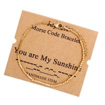 Pulseiras JoyCuff Morse Code You Are My Sunshine para mulheres