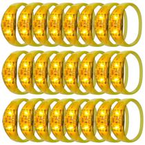 Pulseiras LED Glow Dhseinat Sound Activated 24 unidades amarelas Pulseiras LED Glow Dhseinat Sound Activated 24 unidades amarelas