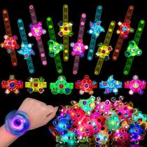 Pulseiras LED Light Up Fidget Spinner, lembrancinhas de festa para crianças Pulseiras LED Light Up Fidget Spinner, lembrancinhas de festa para crianças