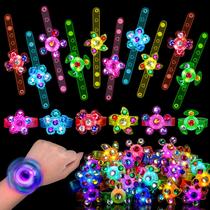 Pulseiras LED Light Up Fidget Spinner, lembrancinhas de festa para crianças Pulseiras LED Light Up Fidget Spinner, lembrancinhas de festa para crianças