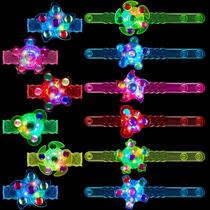 Pulseiras LED Light Up Fidget Spinner, pacote com 24 unidades para crianças Pulseiras LED Light Up Fidget Spinner, pacote com 24 unidades para crianças