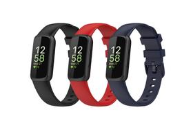 Pulseiras Lemspum Sporty compatíveis com Fitbit Inspire 3 preto/vermelho/azul marinho