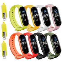 Pulseiras LeongLzt para Xiaomi Mi 5 6 Silicone Kit com 8 Unidades
