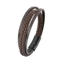 Pulseiras Masculinas De Aço Inoxidável Com Corda Trançada Multicamadas E Pingente, Presente Moderno.