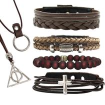 Pulseiras Masculinas Kit C/04 CRUCIFIXO FÉ + 2 Colares Lindos Top de Linha Pulseiras Masculinas Kit C/04 CRUCIFIXO FÉ + 2 Colares Lindos Top de Linha