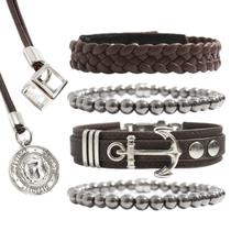 Pulseiras Masculinas Kit C/4 ÂNCORA PREMIUM + 2 Colares Moeda Dado Premium Pulseiras Masculinas Kit C/4 ÂNCORA PREMIUM + 2 Colares Moeda Dado Premium