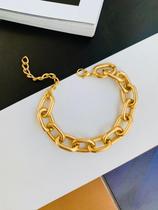 Pulseiras Maxi banhadas a Ouro pulseira de correntes Unissex