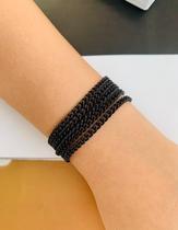 Pulseiras Maxi pintadas pulseiras de correntes pretas Rock Festival