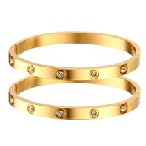 Pulseiras MPRAINBOW banhadas a ouro 18K Love Cubic Zirconia x2