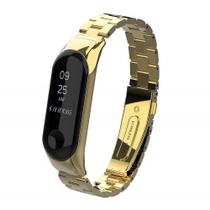 Pulseiras NSmart em aço 3 elos compatível com MI Band 4 ou 3 + Película