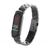 Pulseiras NSmart em aço 3 elos compatível com MI Band 4 ou 3 + Película