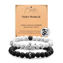 Pulseiras para casais UNGENT STEM Pinky Promise Matching Pulseiras para casais UNGENT STEM Pinky Promise Matching