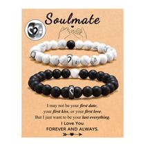 Pulseiras para casais UNGENT THEM Matching para presentes de dia dos namorados Pulseiras para casais UNGENT THEM Matching para presentes de dia dos namorados