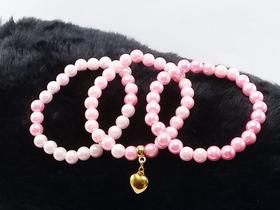 Pulseiras perolas artificiais kit com 3 unidades ref pp30119