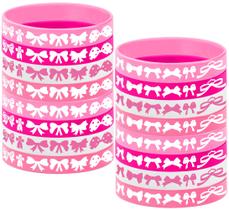 Pulseiras PIBIMoicy 24 unidades Laço Rosa de Silicone para Lembrancinhas de Festa