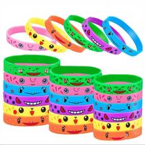 Pulseiras Pokémon Infantis, 12 Peças, Pikachu, Charmander, Pulseiras De Silicone, Figuras De Ação De