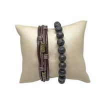 Pulseiras Prime Masculinas Premium Kit C/2 Fecho Metálico