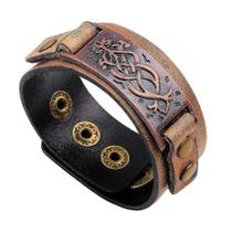 Pulseiras pulseira retro de liga leve com acessórios de bronze