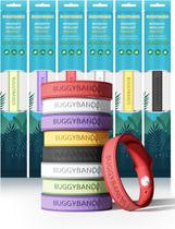 Pulseiras Repelentes de Mosquito BuggyBands Silicone 12 Unidades Pulseiras Repelentes de Mosquito BuggyBands Silicone 12 Unidades