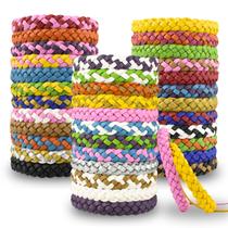 Pulseiras repelentes de mosquitos BuggyBands, pacote com 36 unidades de couro PU Pulseiras repelentes de mosquitos BuggyBands, pacote com 36 unidades de couro PU