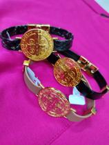Pulseiras São Bento folheadas fecho imã Pulseiras São Bento folheadas fecho imã