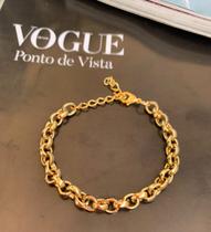 Pulseiras Semi Joia Maxi corrente elo português Ouro e Prata