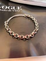 Pulseiras Semi Joia Maxi corrente elo português Ouro e Prata