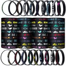Pulseiras Skylety com Versículos Bíblicos - Kit com 60 Peças para Crianças e Adultos Pulseiras Skylety com Versículos Bíblicos - Kit com 60 Peças para Crianças e Adultos