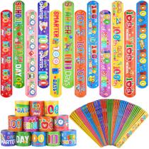 Pulseiras Slap ADXCO Easter 48 peças, 12 estilos, PVC, 22 cm Pulseiras Slap ADXCO Easter 48 peças, 12 estilos, PVC, 22 cm
