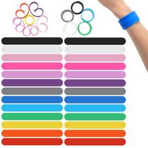 Pulseiras Slap Skylety Rainbow Silicone, 26 unidades para adultos