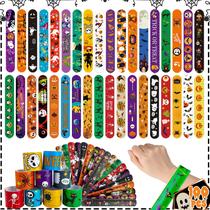 Pulseiras Slap SUNPROUND Halloween, 100 unidades para crianças, meninas e meninos