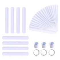 Pulseiras Slap Umikk, pacote com 110, plástico PVC branco, faça você mesmo, artesanato